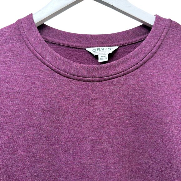 ORVIS Purple Sweatshirt Size Medium Womens Top Cozy Soft Pullover - Picture 2 of 9